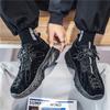 Fashion Leather Thick Bottom Daddy Shoes 2024 Spring New Men's Personality Color Matching Casual Sports Shoes Blowing Sole Running Shoes