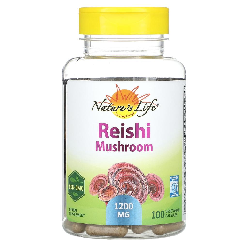 Nature's Life, Reishi Mushroom, 1,200mg, 100 Veggie Capsules (600mg per capsule)