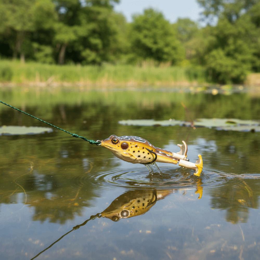 Rotating Tail Top Water Lure Floating Bait Soft Frog Lure New Artificial Bait Bass Fishing