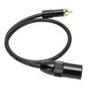 XLR Male To AV Plug Cable 0.5m Length Copper Core Gold Plated XLR Male 3 Pin To AV Phono Plug Cable
