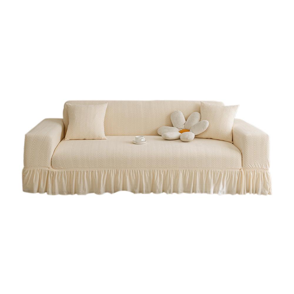 New Skirted Sofa Cover All Purpose Set All Season Universal Cat Scratch Protection Cover Fabric