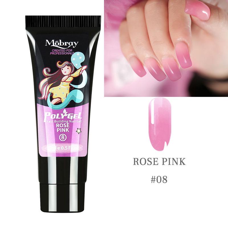 15g Polygelové nehty Akrylgel Prodloužení prstů Stavební gel Umělé tipy na nehty pro DIY nebo nehtové studio