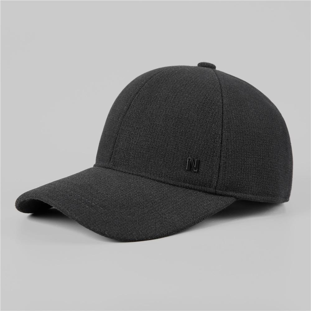 

Шерстяная шапка Мужская зимняя утолщенная ветрозащитная шапка с ушами Теплая шапка дедушки Adjustable