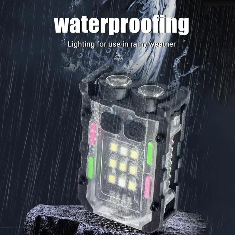 Bright EDC Flashlight Portable Mini LED Light Outdoor Camping Hiking Tools USB Rechargeable Running Emergency Hiking Lantern