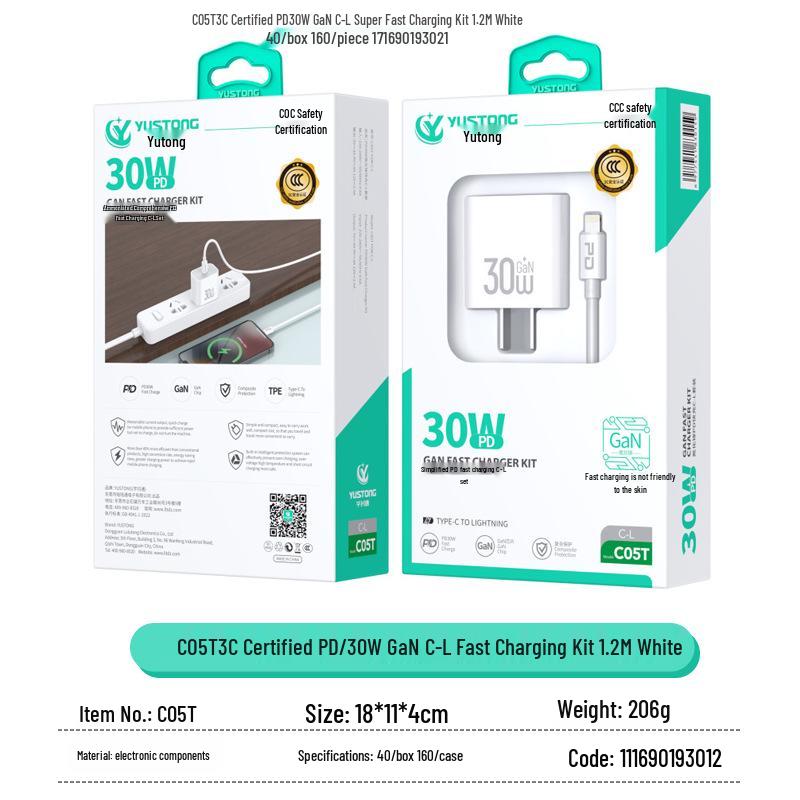 PD30W Ultra-Fast Charger Set for Apple & Huawei Devices