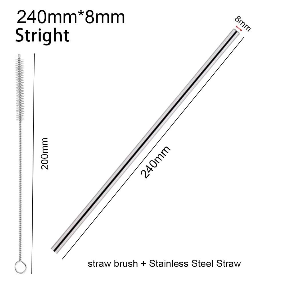 

1Pcs Reusable Stainless Steel Straws Straight Bent Straws Vacuum Tumbler Themos Cup Straw for Stanley 30oz 40oz Tyeso Cup