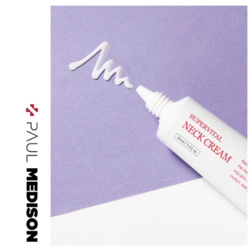PAULMEDISON Crema Súper Vital para el Cuello Antiarrugas Reafirmante Hidratante 30ml