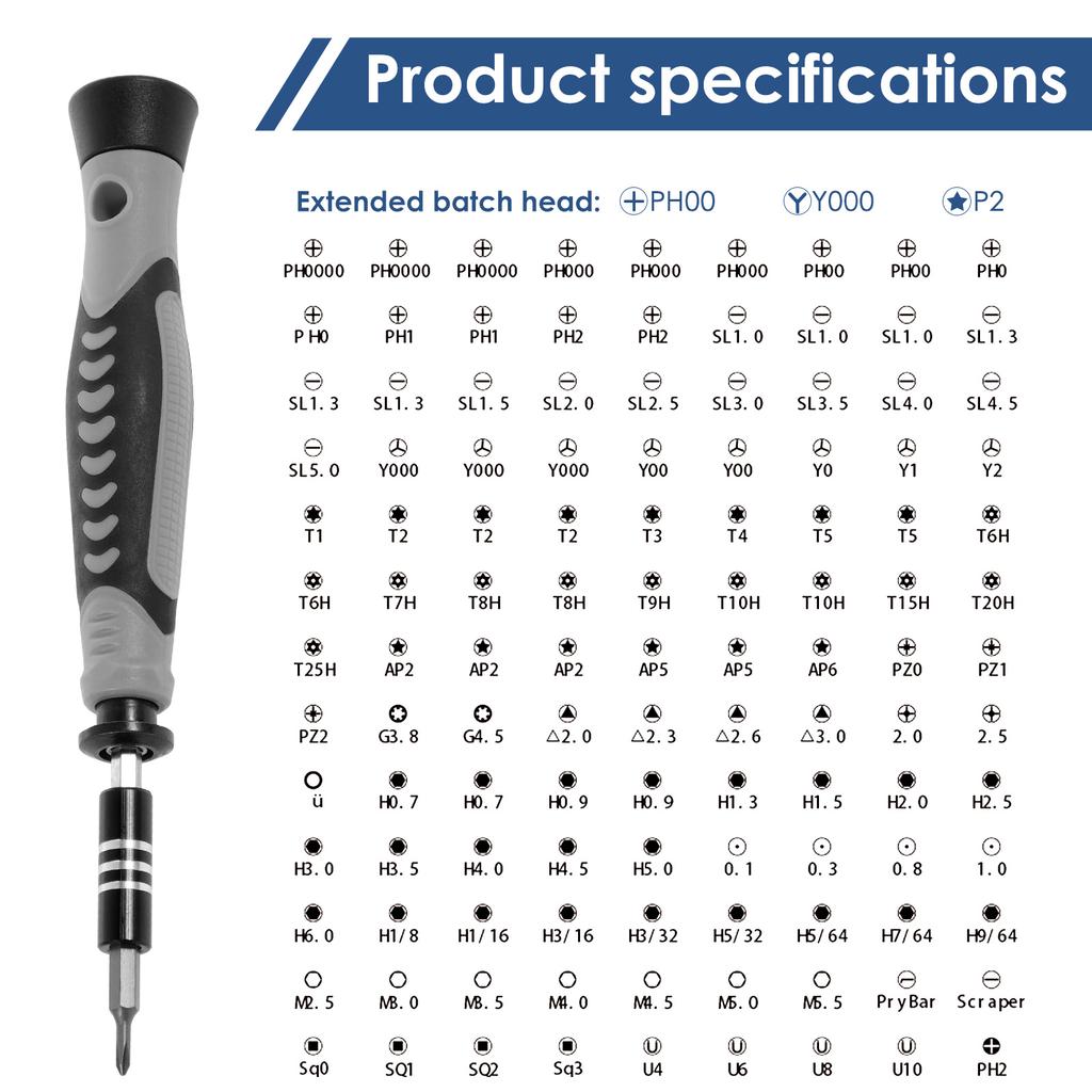 130 In 1 Precision Screwdriver Set with 120 Bits Repair Tool Repair for Electronics Magnetic Screw Driver for iPhone Jewelers