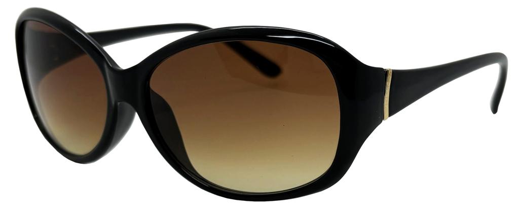 az Sunglasses Blue Near Infrared Protection Sunglasses IRUV Lens Half [FaceTrick Label] UV, Light, Women's Black/Brown AZIR3107-1BH