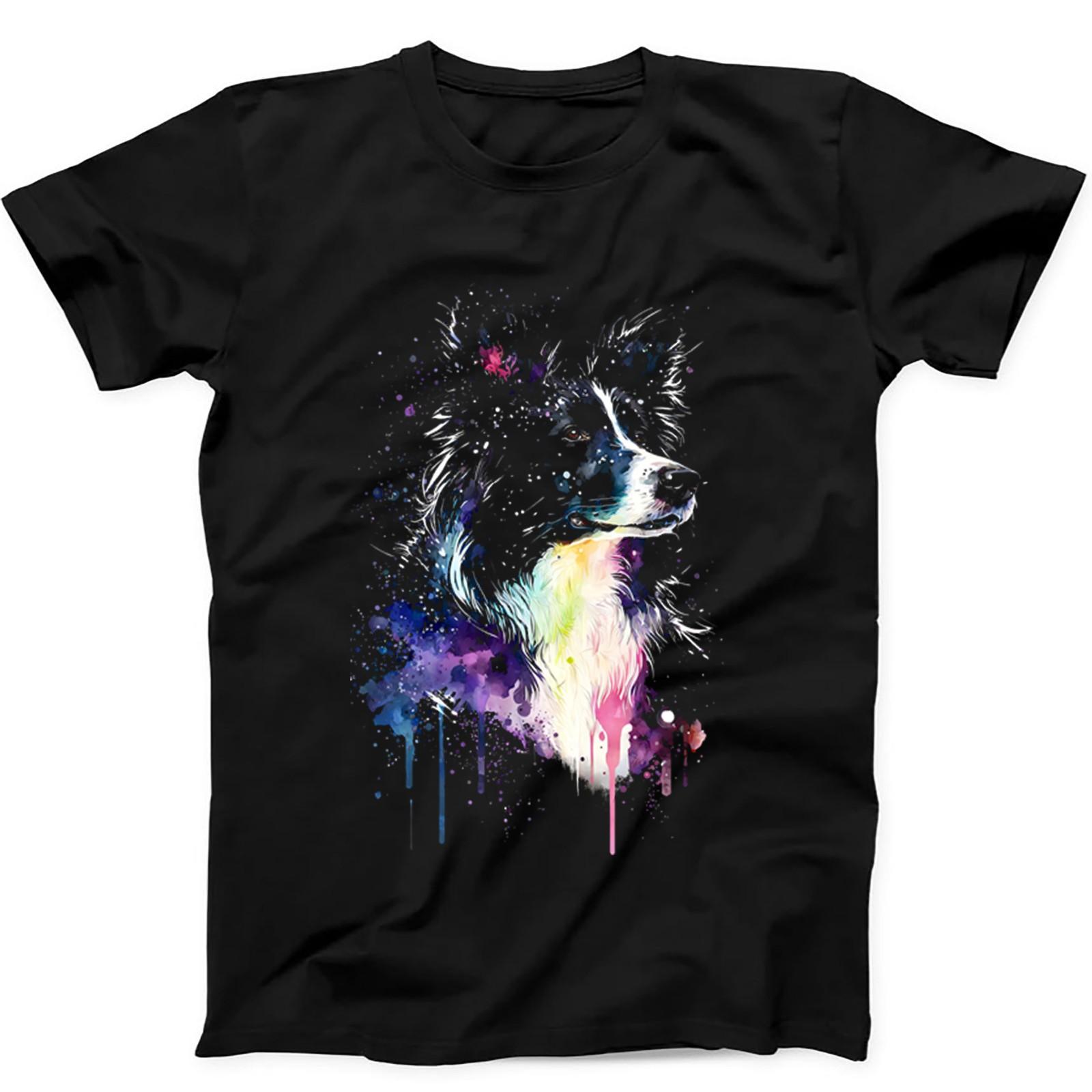 Border Collie Watercolor Dog Portrait Funny Gift T Shirt Sweatshirt Hoodie 586 S разноцветный