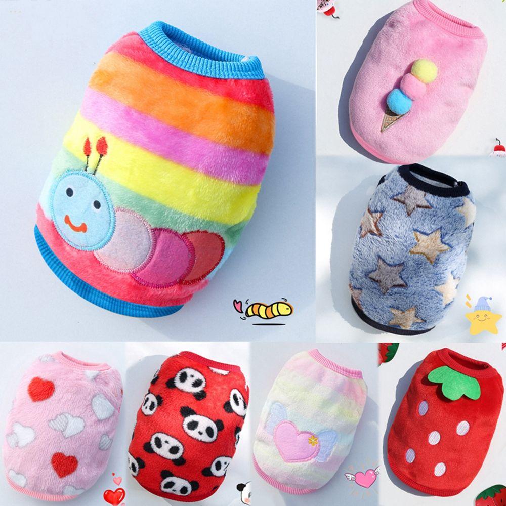 Fleece Niedlicher Chihuahua Cartoon Winter Haustier Hundekleidung Hunde Pullover Hunde Weste Für Kleine Hunde