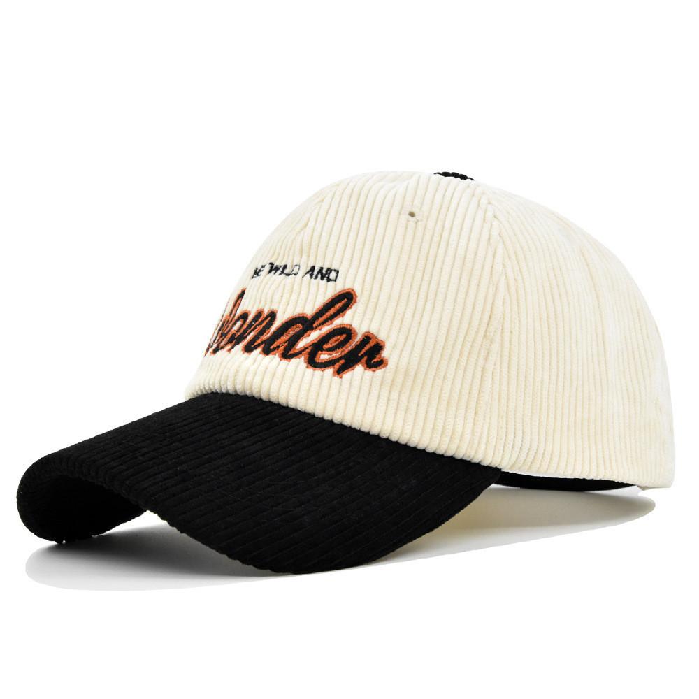 Velvet Embroidered Baseball Cap With Sun Protection Curved Brim For Men And Women Black