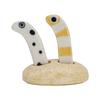 Fukubeya Mino Ware Garden Eel and Japanese Conger Eel Chopstick Rest Pair with Unique Perfect for Home or Gifts Stands, 4.5cm, Design, Dining, Decor,