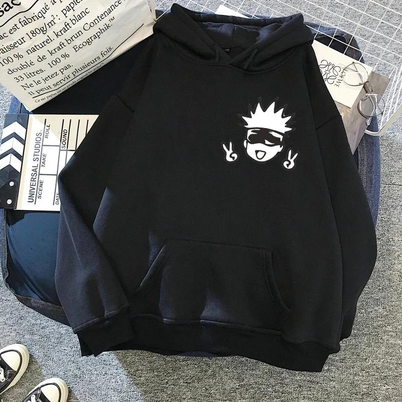 Unisex Jujutsu Kaisen Anime Hoodies Camisolas Grandes Anime Kawaii Gojo Satoru Graphic Women Streetwear
