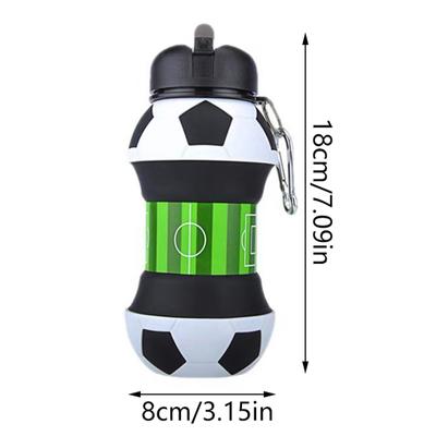 Fold Water Bottle Cups Mug Outdoor Sports Football Baseball Tennis Golf School Leakproof Portable Kids Water Bottle