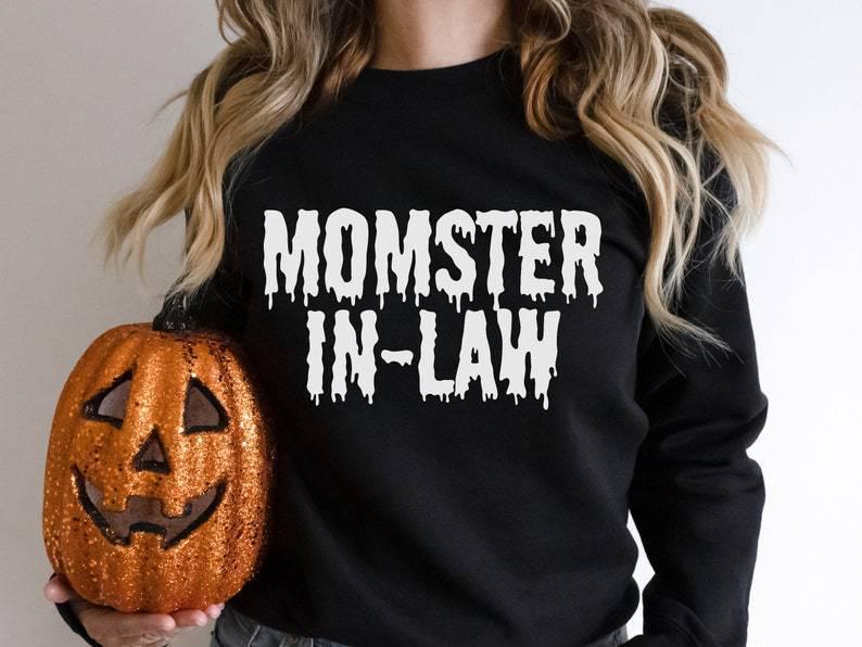 Cute Silly Mother-in-Law Halloween Gift Casual Solid Color Sweatshirt