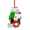 Color Painting Family Xmas Pendants Resin Christmas Tree Ornaments  Christmas