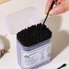 100Pcs New Black Disposable Cotton Swabs Spiral Shape Double-Headed Cleaning Cotton Bud Soft Makeup Cotton Swab Universal