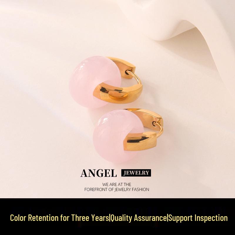 

Titanium Steel Retro Glaze Ear Cuffs: Versatile & High-End Fashion Earrings for Women