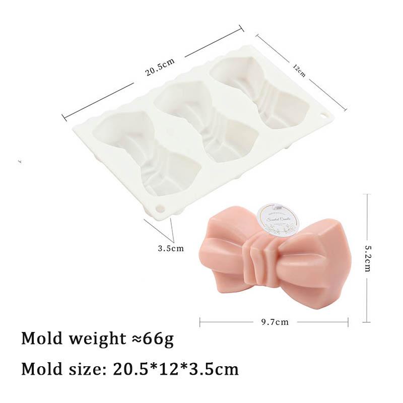 3D Bow-knot and Mouth Silicone Candle Mold Handmade Soy Wax Resin Soap Mould Scented Candle Making Molds Craft Gifts Home Decor