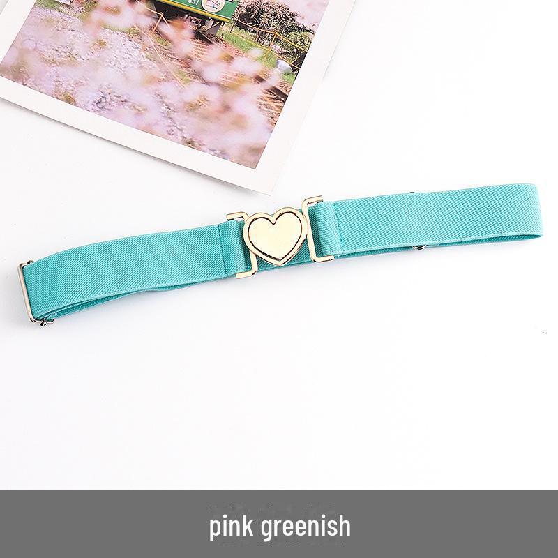 Unisex Adjustable Elastic Braided Canvas Belt with Alloy Buckle