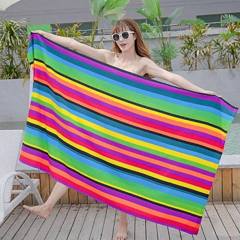 Vibrant Colorful Print Microfiber Bath Towel Ideal For Swimmers And Beach Lovers