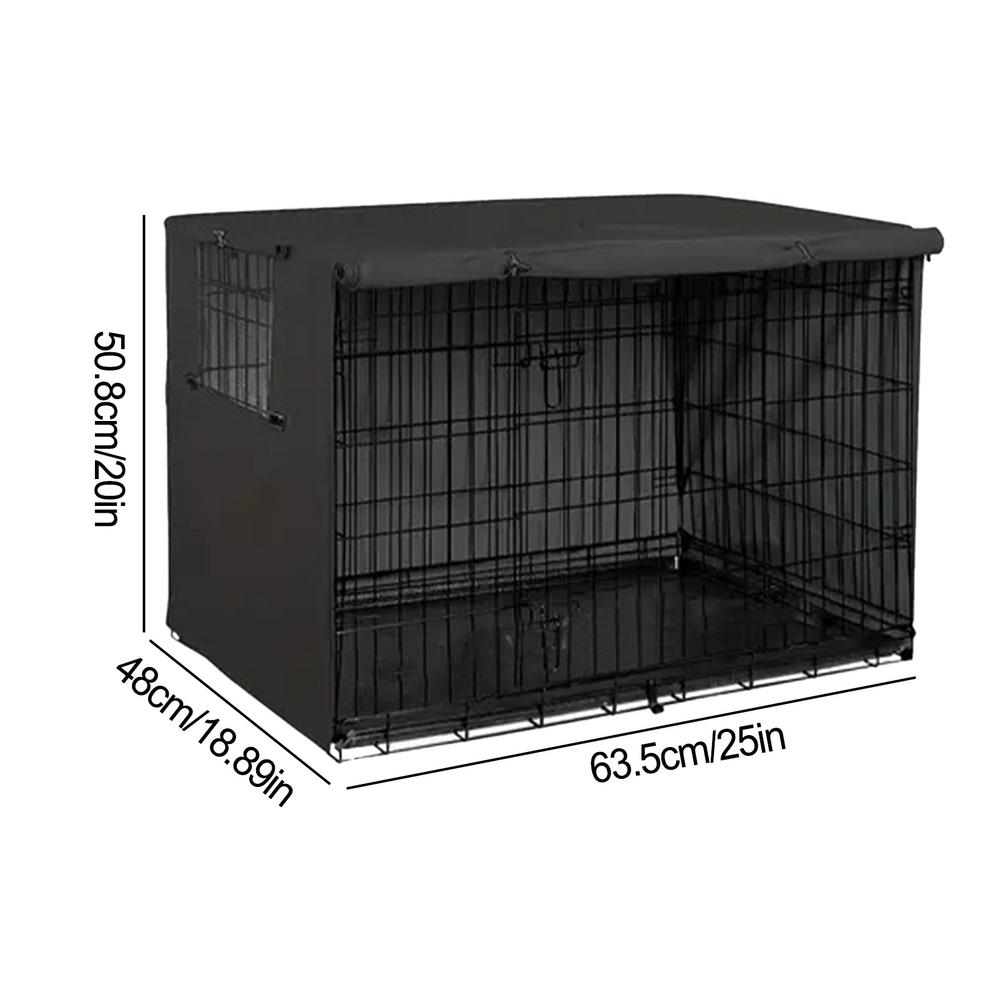 

Oxford cloth Dog Kennel Cover Waterproof Windproof Pet Crate Protective Dog Kennel Cover Universal Fit For Indoor Outdoor Crates 63.5x48x50.8cm