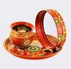 Karwachauth Thali Set - Karwachauth Pooja Edelstahl Thali Set - Channi/Lota/Diya/Schalen