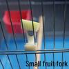 Parrot Cage Fruit Fork - Plastic Bird Utensils for Small Birds & Cage Accessories