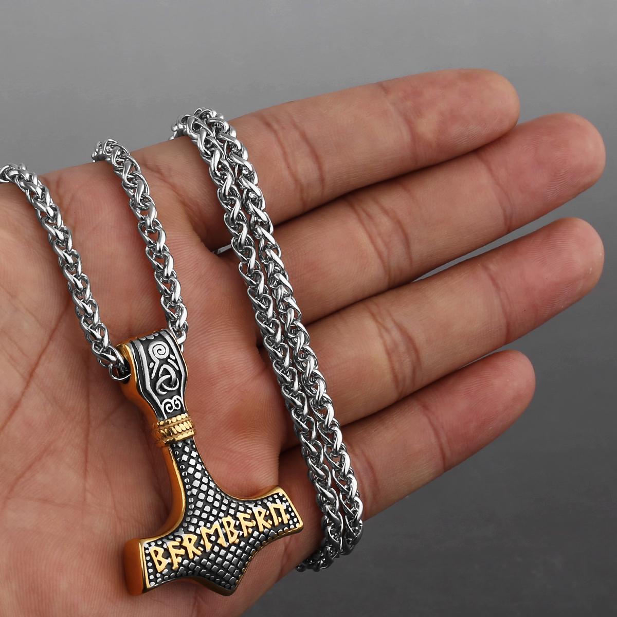

Оригинальный Viking Нержавеющая Сталь Молоток Тора Несколько Стилей Доминирующий Унисекс Кулон-Подвеска Подарок Парню Оптовая Продажа 60cm
