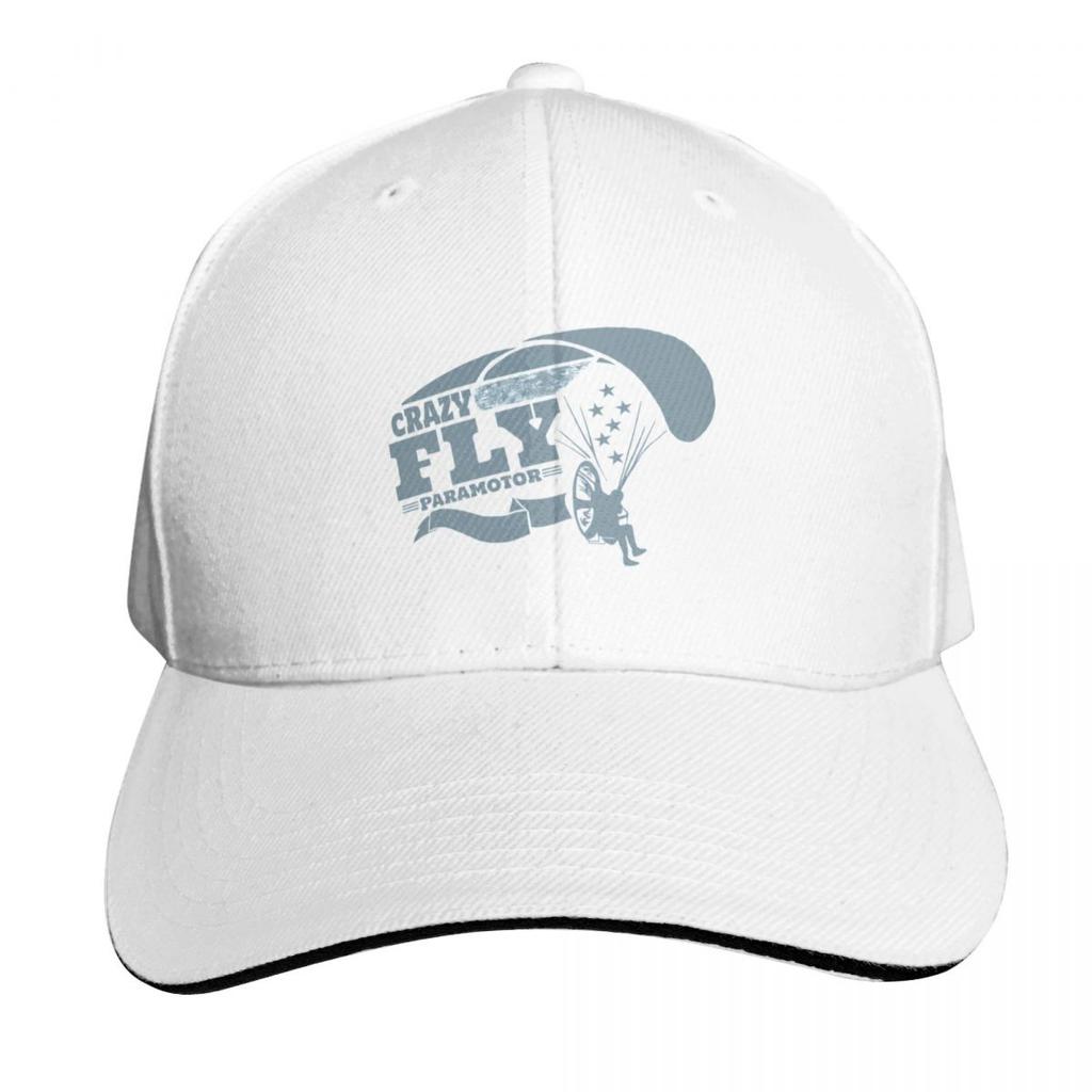 Paramotor Powered Paraglider Crazy Fly Baseball Cap Curved Brim Classic Fit Low Profile Unstructured Unisex For Men Women
