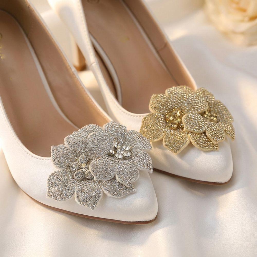 Three-dimensional Camellia Rhinestone Flower Patches Sparkling DIY Craft Sewing Supplies Flower Brooch Fabrics