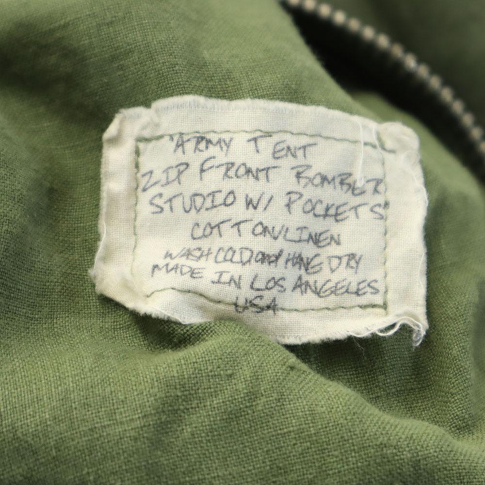 GREG LAUREN Made in USA Long sleeve Zip jacket 1 Khaki Men's Used