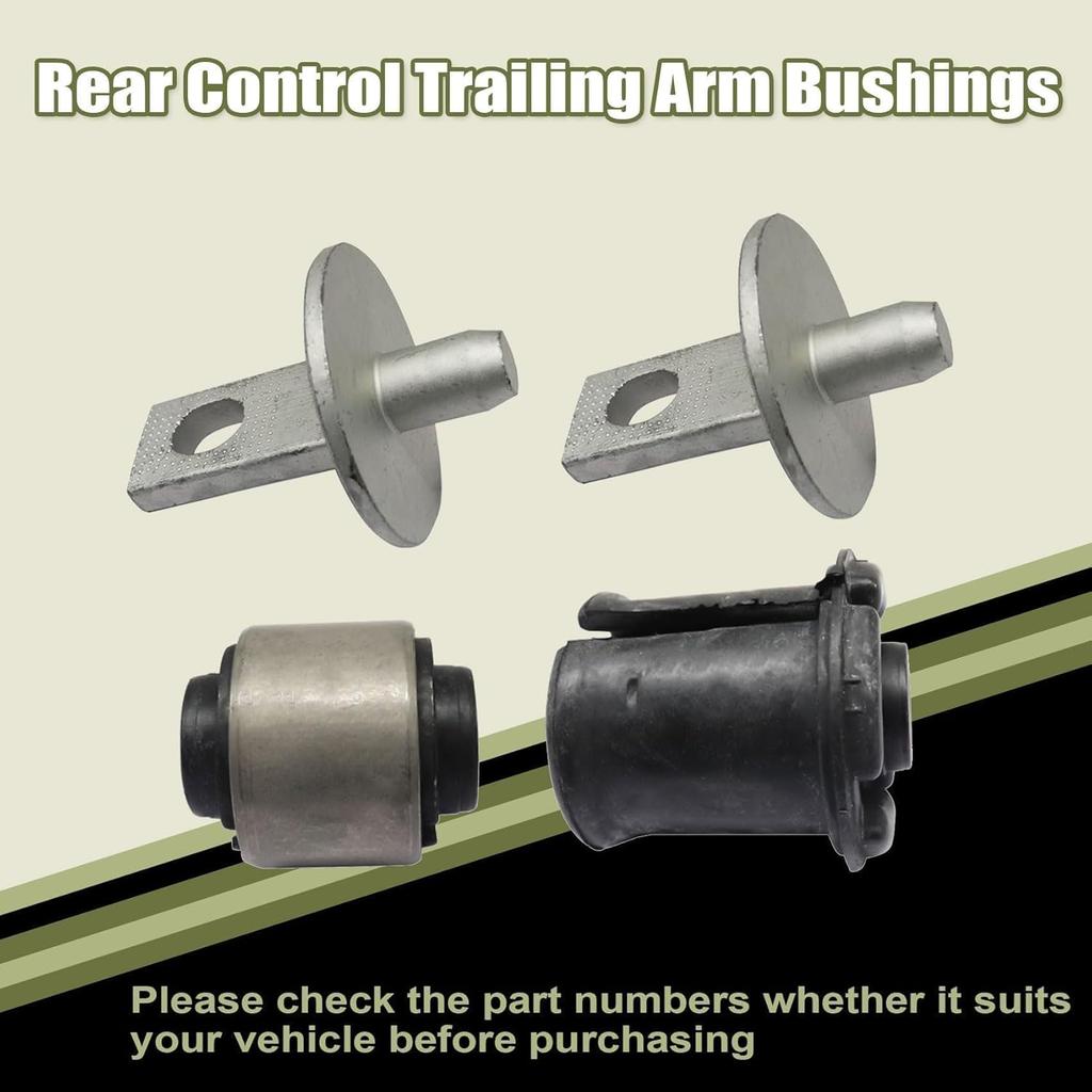 Priprilod Rear Control Trailing Arm Bushings,Compatible With Honda Civic 2001-2005,CR-V 2002-2006,Element 2003-2011# 52370-S5A-030 52364-S5A-004