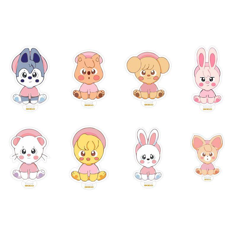 Skzoo Stray Kids Standfigur Schreibtisch-Aufsteller mit entzückendem Wolf Chan Design