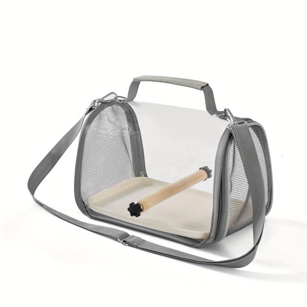 1Pc Outdoor Gray Plastic Portable Bag Small Bird Takeaway Bird Cage for Small Birds Pigeons Lizards Travel Takeaway