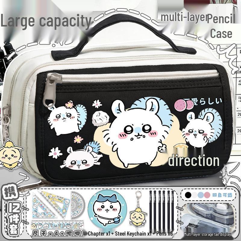 Chiikawa Pencil Case - Large Capacity Stationery Box for Girls, Primary and Junior High School Students, New Style.