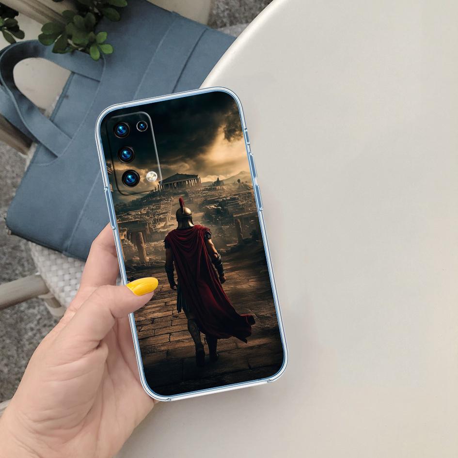 

CJ96 Spartan Warrior Soft Shell Transparent Phone Case for Motorola Moto G7 G8 G9 G84 G85 G73 G24 G15 Z2 Play Power Plus Motorola Moto G85
