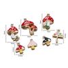 10pcs/lot Mixed Enamel Mushroom Charms Pendants for DIY Jewelry Making Earring Bracelet Necklace Finding Craft Accessories