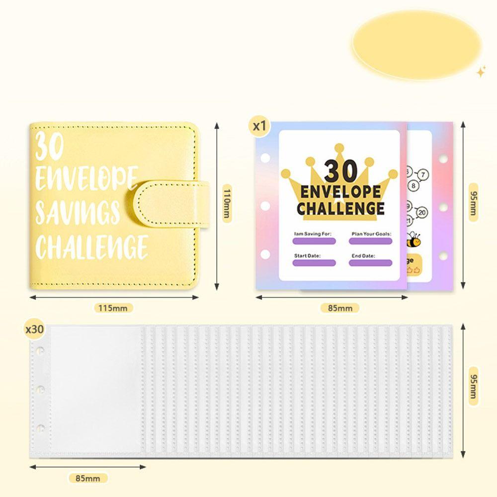 PU 30 Envelopes Money Saving Challeng Save Money Savings Challenges Book Budget Binder Couples