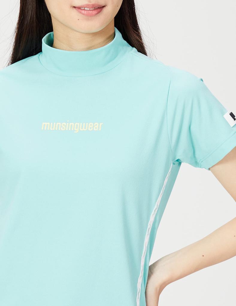 2022 Golf Short Sleeve Shirt Mock Neck Sweat Wicking Quick Drying UPF SA00 Japanese Size M [Munsingwear] Fall/Winter [ENVOY] Women's (Sax)