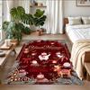 Christmas Custom Name Printed Square Area Rug Soft Non Slip Floor Carpet For Bedroom Holiday Gift