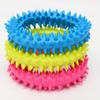 Tpr Rubber Thorn Ring Circle Bite-resistant Tooth Cleaning Molar Toys For Cats Dogs (random Colors)