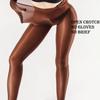 No Bra Glossy Open Crotch Sexy See Through Pantyhose Jumpsuit Black Tights Stockings Women Sleeping Onesies