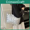 Elegant Pu Tote Bag For Women With Chic Street Style Perfect For Daily Commuting In Black White Khaki Purple Silver Colors