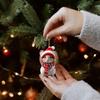 Christmas Mouse Decor Cute 4-Piece 2D Acrylic Christmas Decorations Mouse Holiday Tree Ornaments for Wall Door Window Outdoor