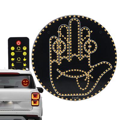 Car Hand Gesture Light Auto Warning Lamp Car Facial Expression Light For Drivers Fleet Managers Travel Enthusiasts Detailers