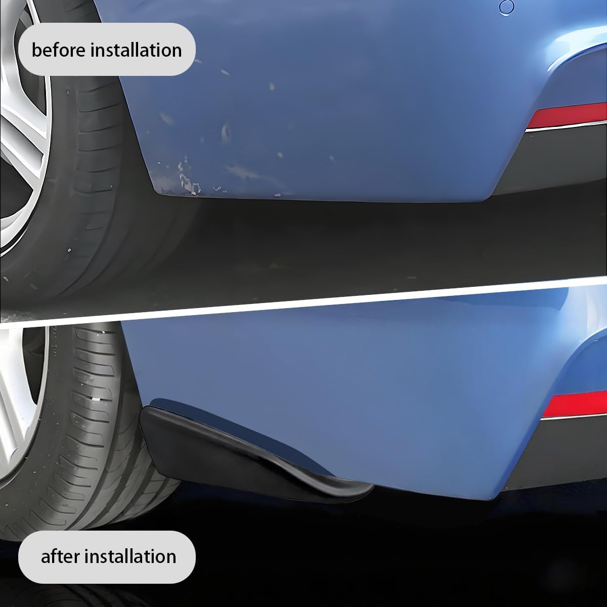 

Universal Rear Diffuser Car Spoiler, Rear Bumper Lip Body Canard Spoilers Black Lip Side Skirt Spoiler Splitter Protector Exterior Decoration Trim 10.6inch матовый черный