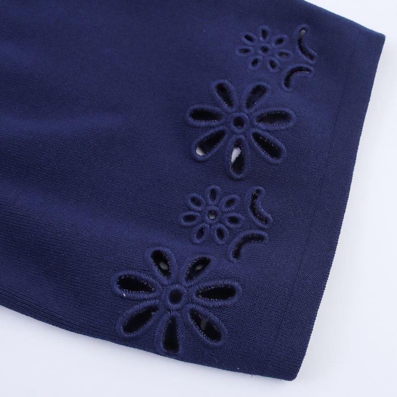 Kaslead New Women clothes Western Style Fashion Simple Hollow Embroidery Knitted Top 3519116