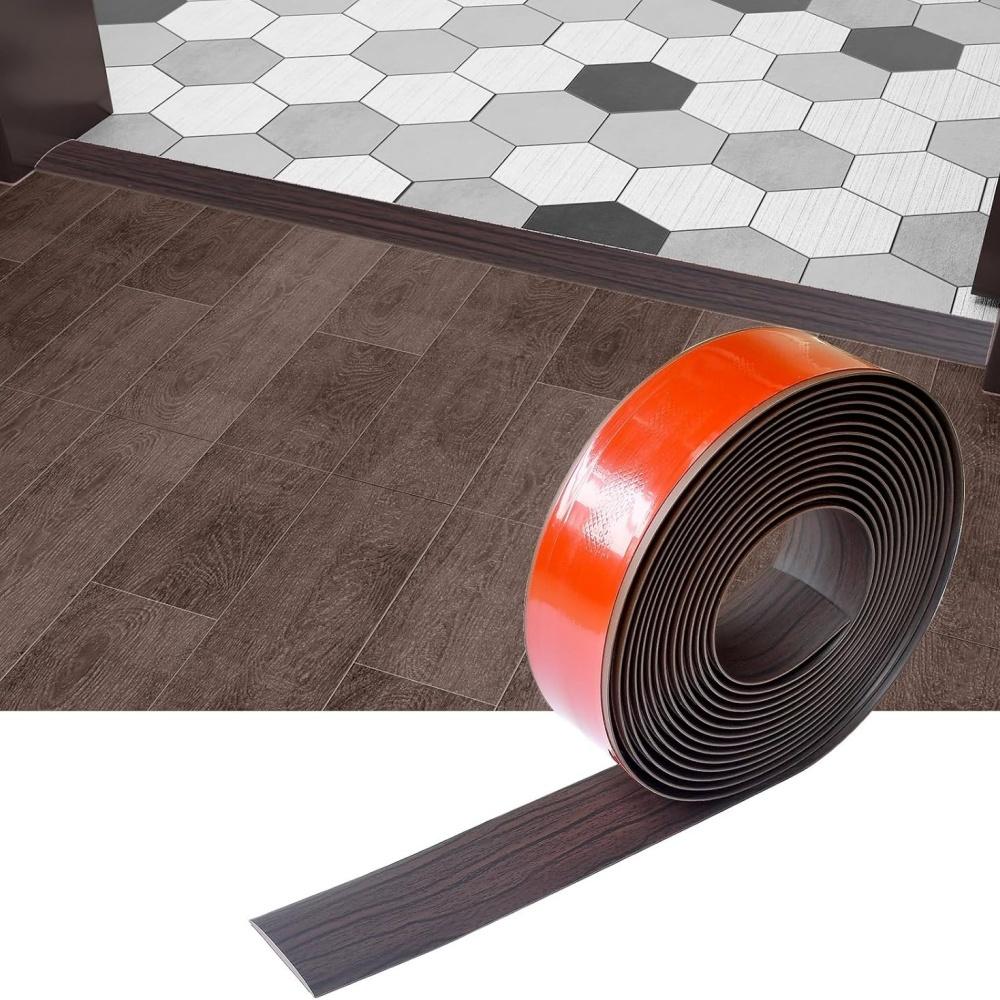 1PC 2mX4cm PVC Wood Floor Transition Strip Edge Closing Strip Self-adhesive Seam Stripwood Grain Flat Buckle Dge Pressing